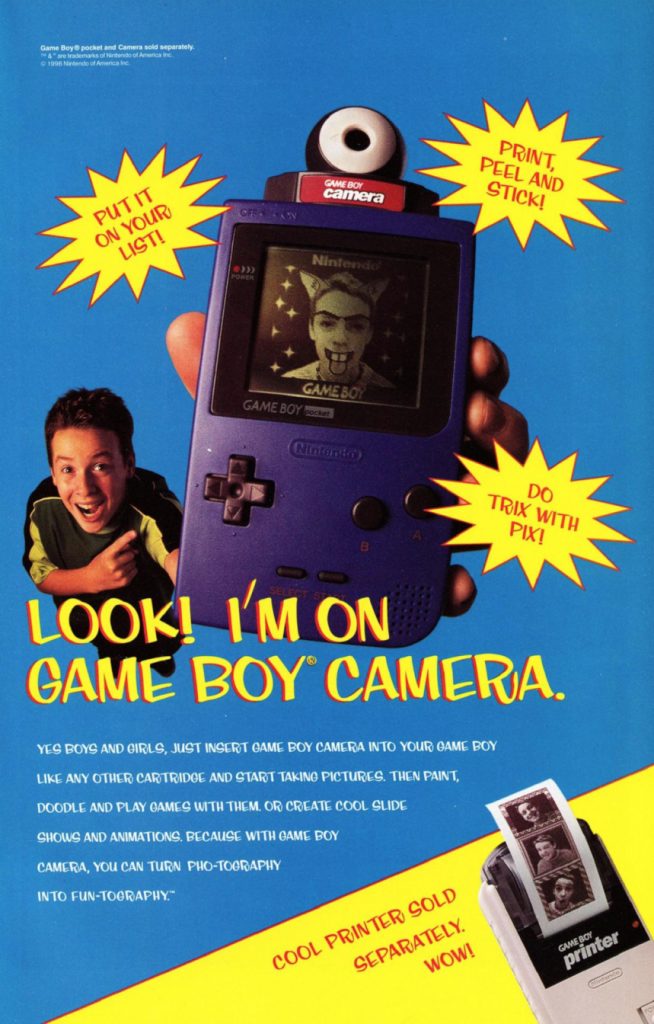 Publicité Game Boy Camera Nintendo Advertising