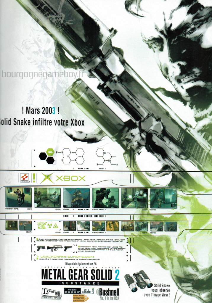 Publicité Metal Gear Solid 2 xbox 2003 Mad Movies